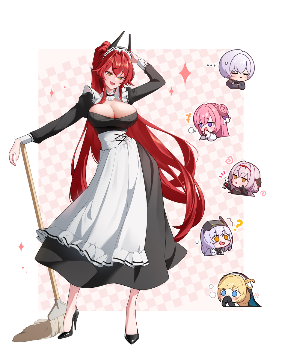 This is a pixiv picture whose title is Maid Redhood.