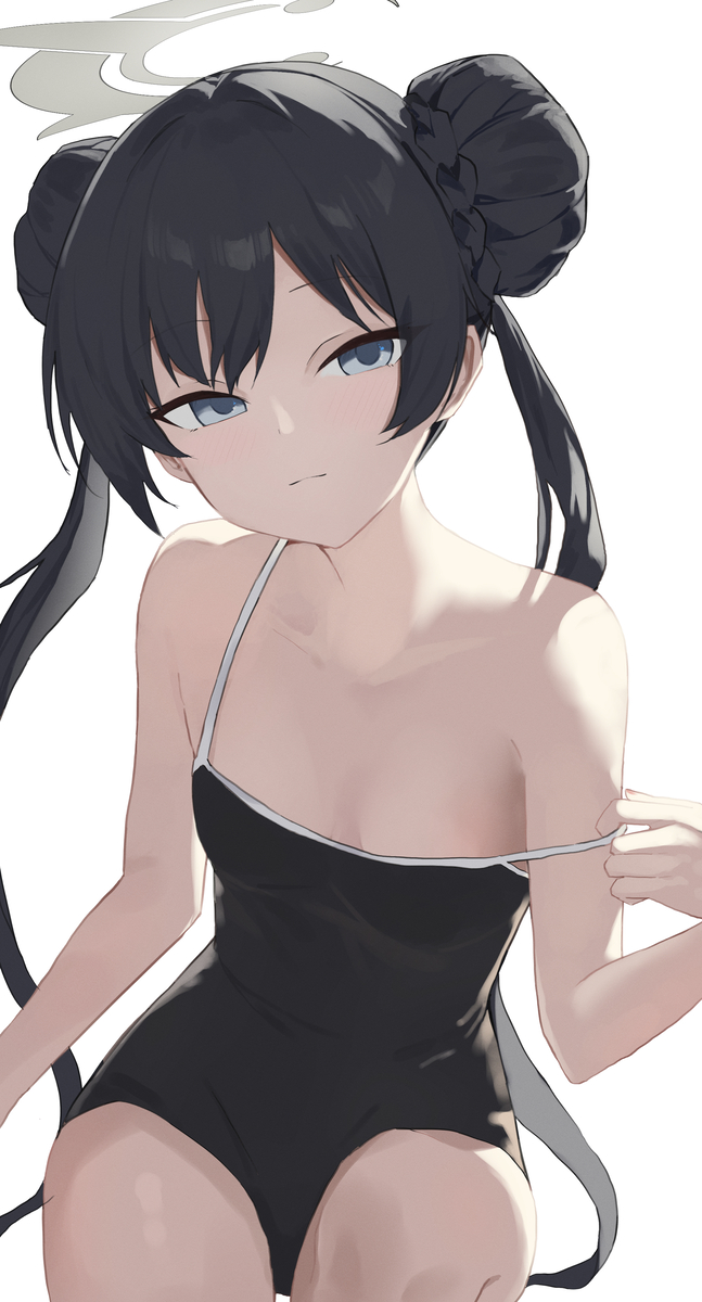 This is a pixiv picture whose title is スク水キサキ.