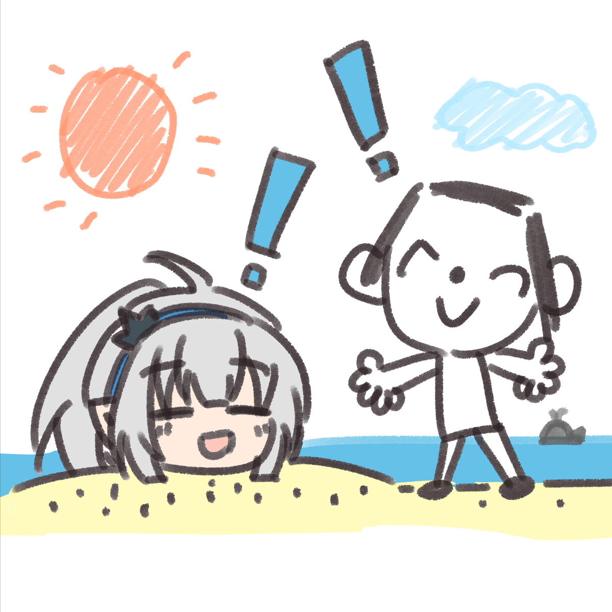 This is a pixiv picture whose title is 【おまけ】魔王ちゃんと先生.