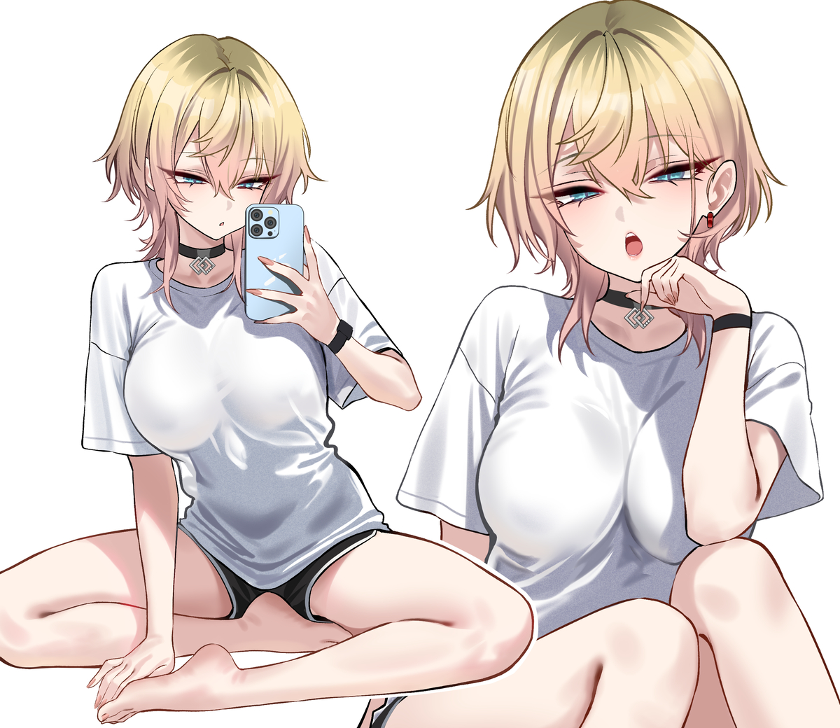 This is a pixiv picture whose title is OC.