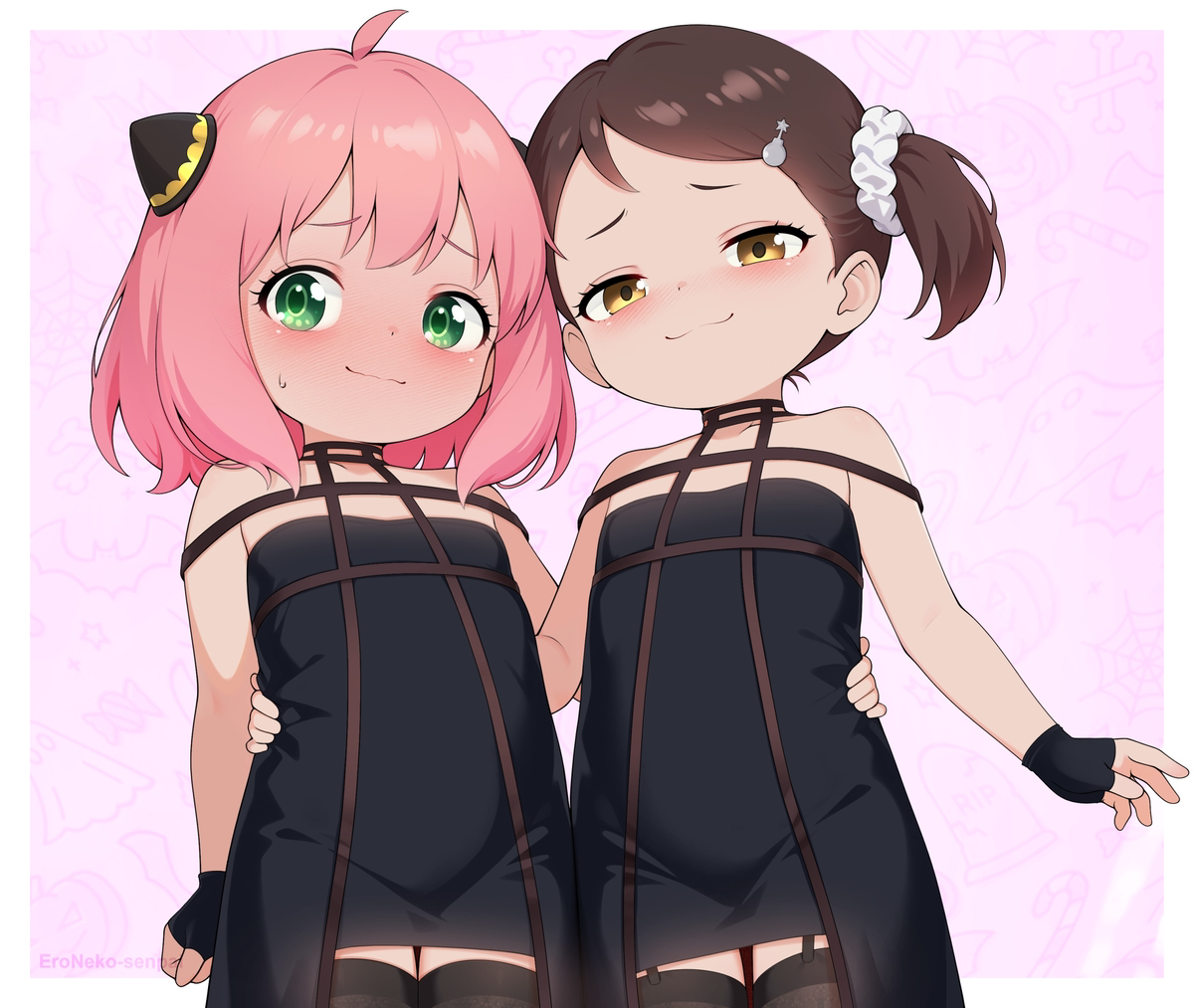 This is a pixiv picture whose title is Anya and Becky's late halloween!.