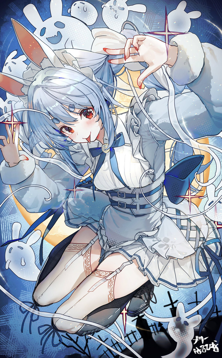 This is a pixiv picture whose title is ハロウィンぺこ.