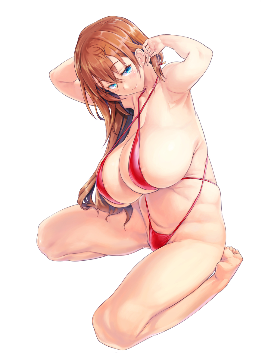 This is a pixiv picture whose title is 水着誘惑日和ママ.