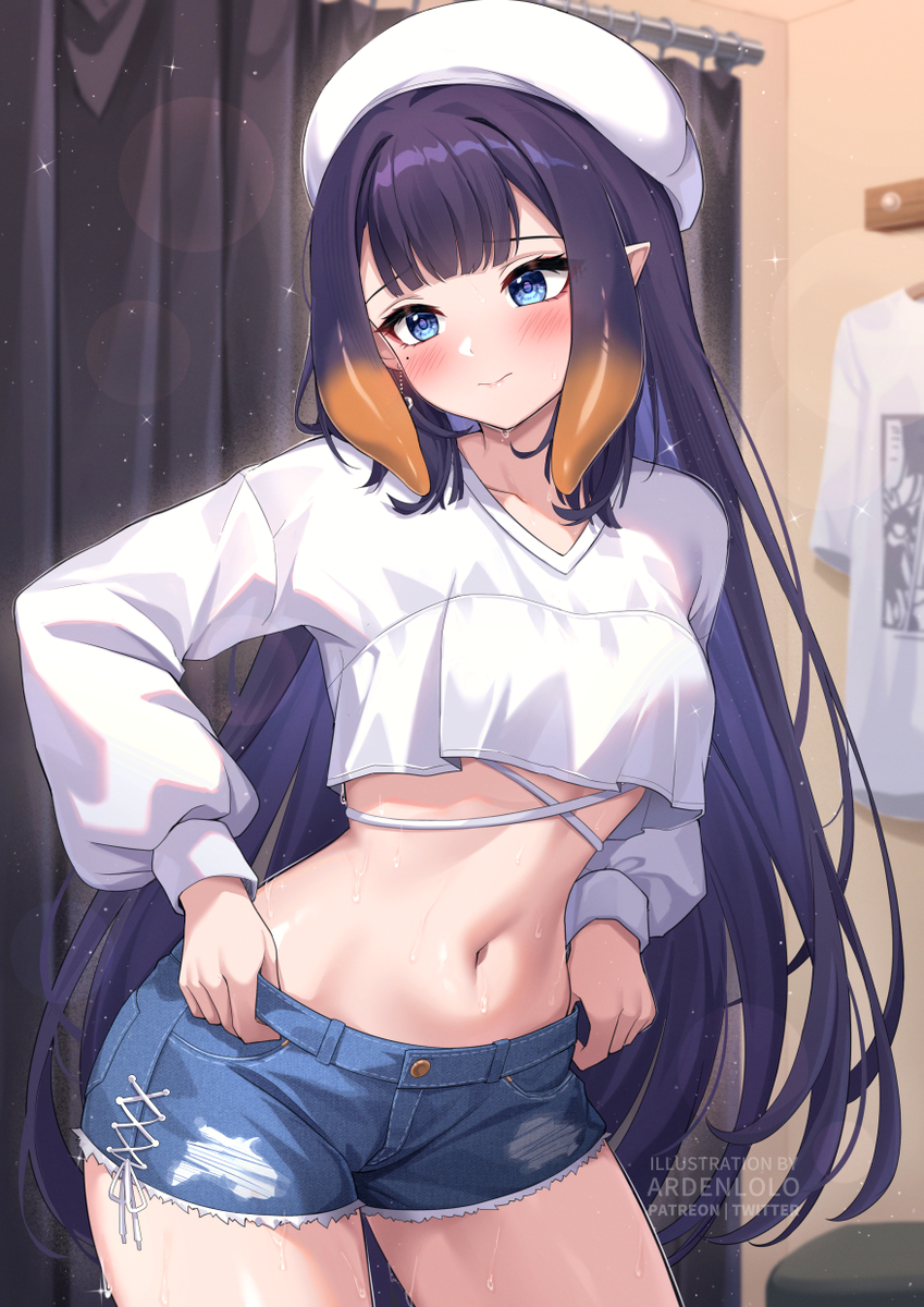 This is a pixiv picture whose title is イナの試着室.