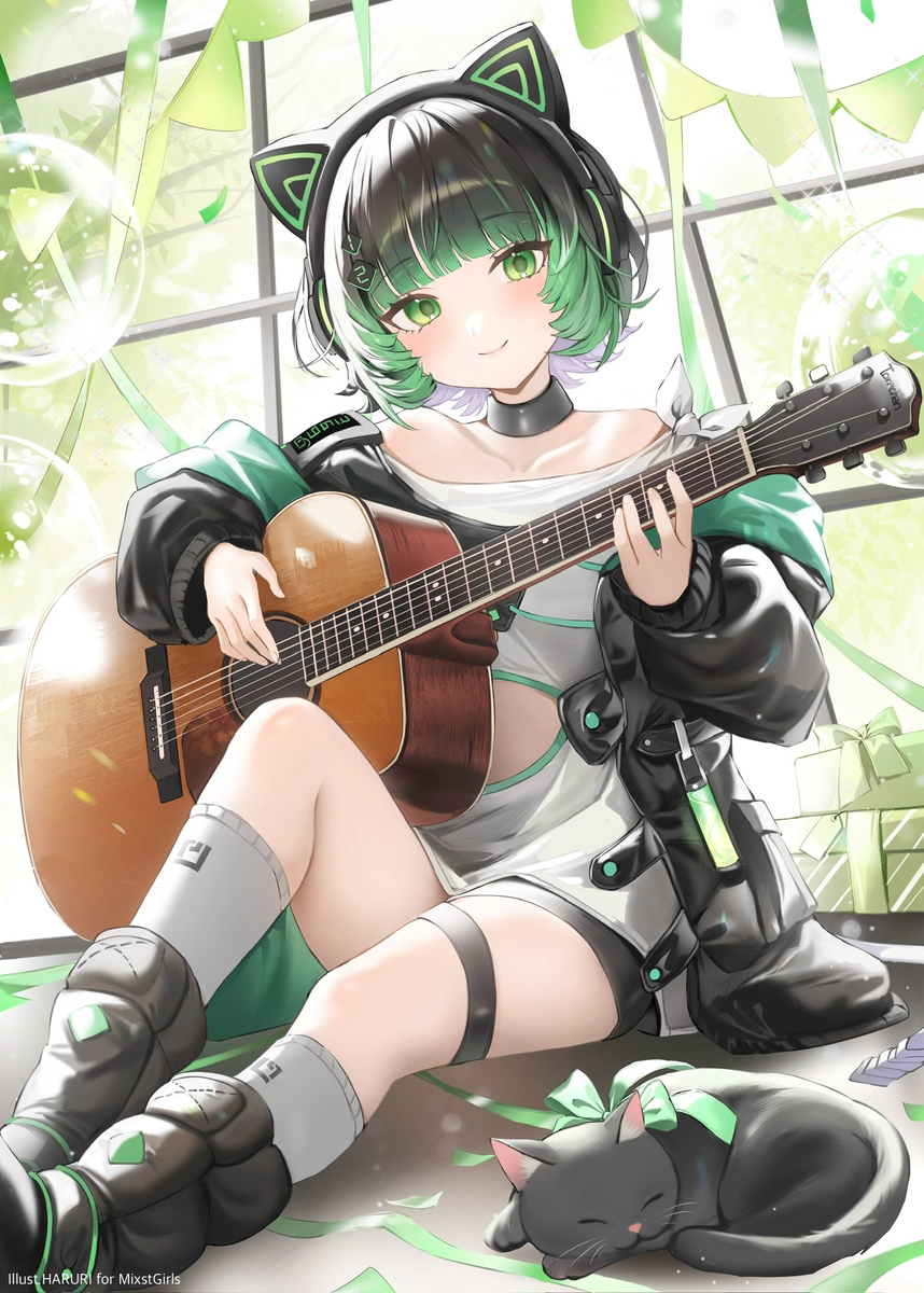 This is a pixiv picture whose title is 『渚沢シチ誕生日』 MixstGirls.