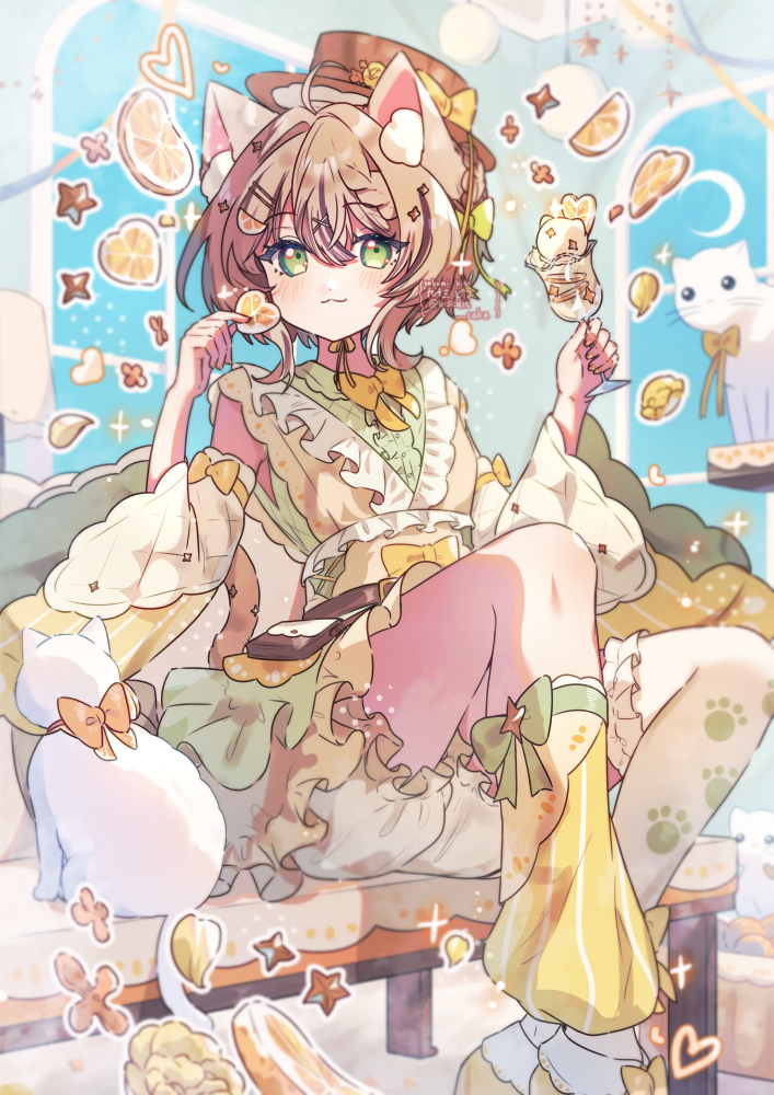 This is a pixiv picture whose title is 🍊×🌟.