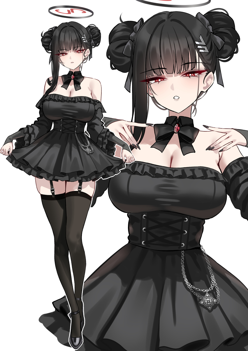 This is a pixiv picture whose title is 🖤.