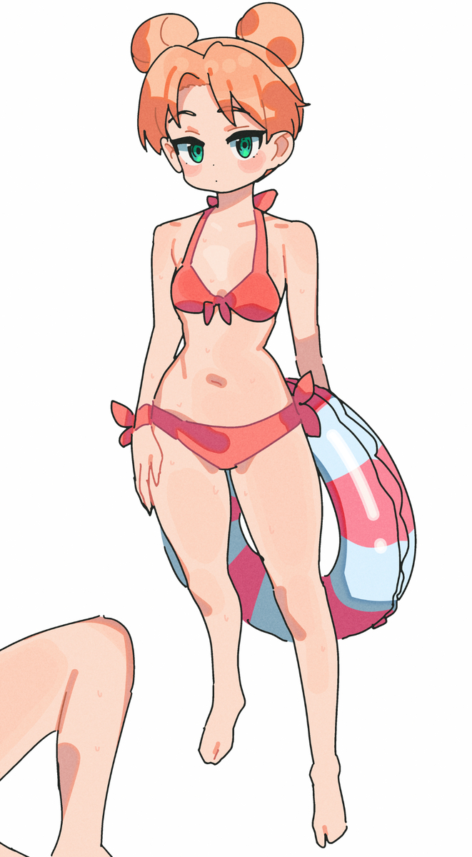 This is a pixiv picture whose title is 瑠璃の水着.