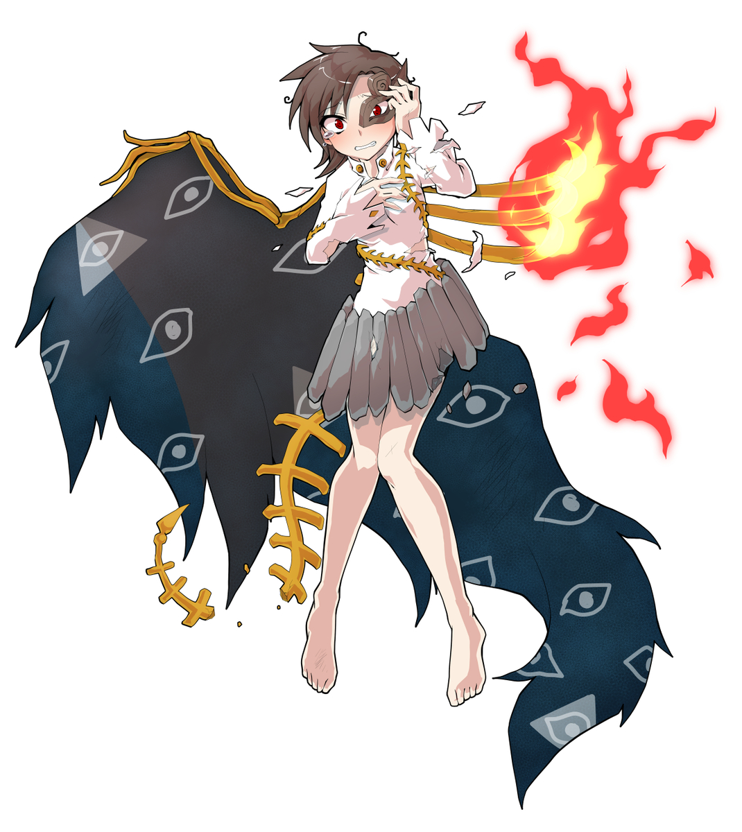 This is a pixiv picture whose title is やられ阿梨夜立ち絵 表情差分.