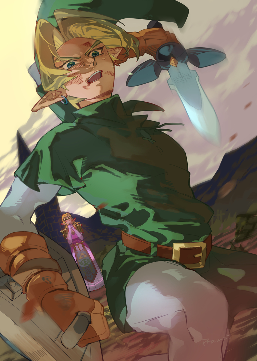 This is a pixiv picture whose title is とどめ　時のオカリナ.