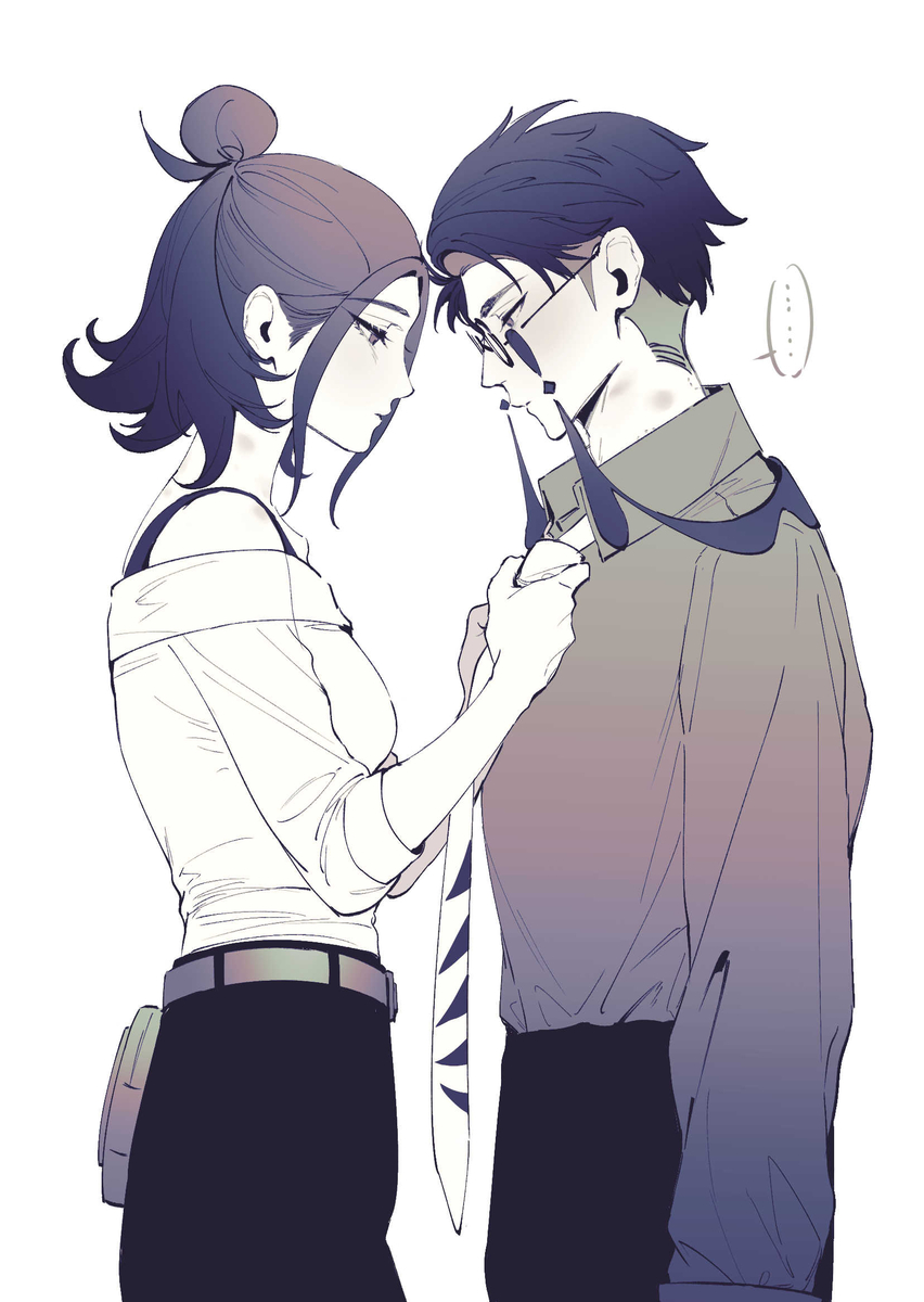 This is a pixiv picture whose title is 系领带.