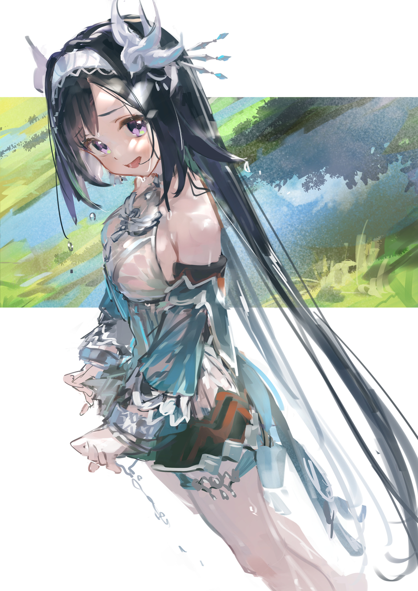 This is a pixiv picture whose title is 雨あがり.