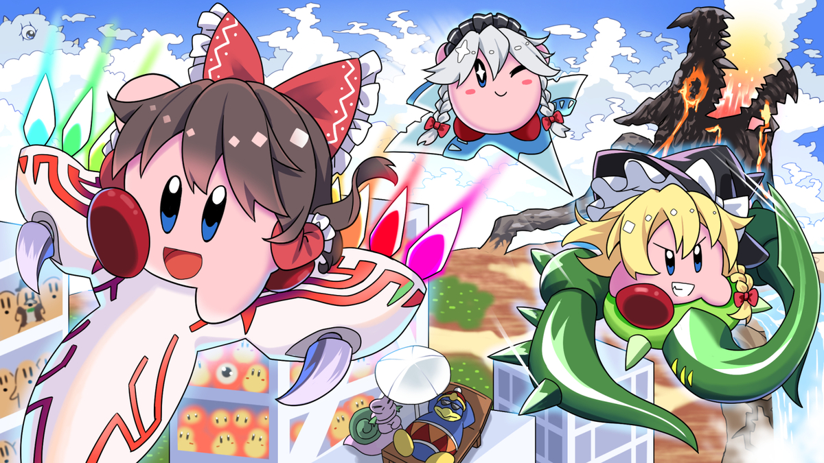 This is a pixiv picture whose title is チーム妖々夢でシティトライアル！.