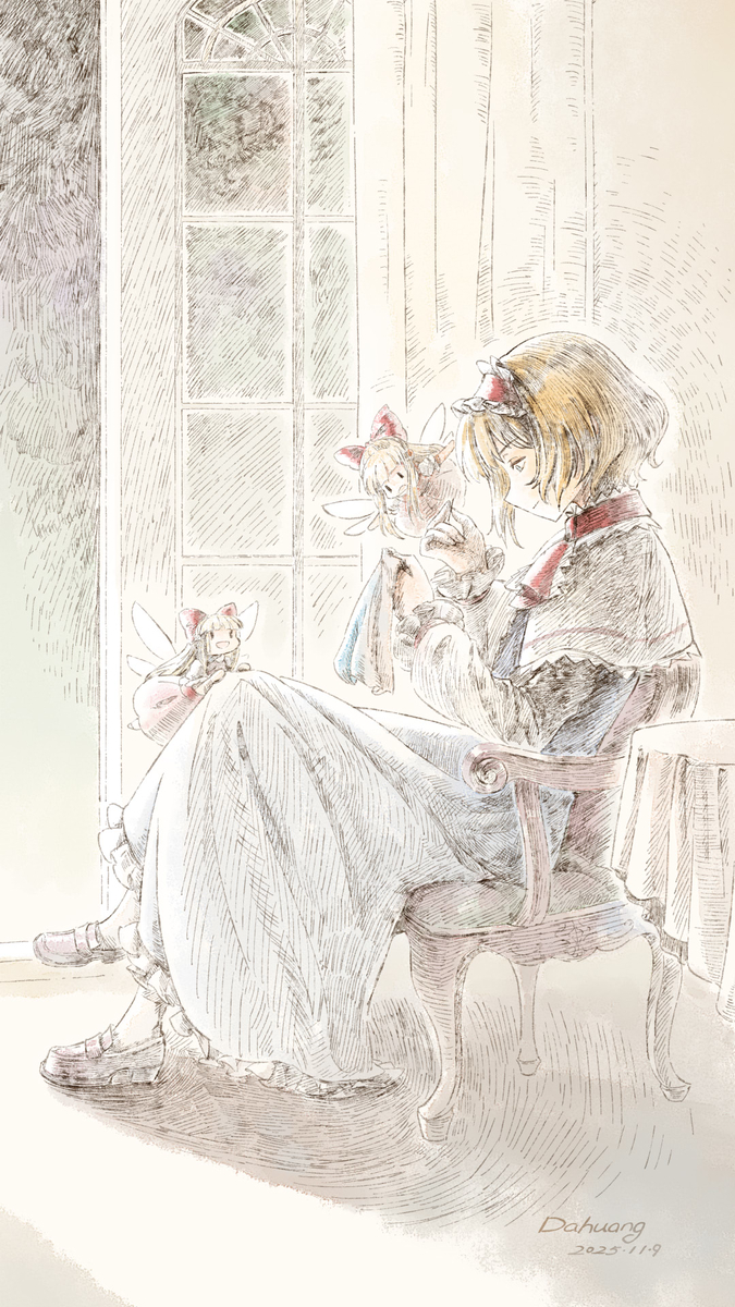 This is a pixiv picture whose title is 缝纫.