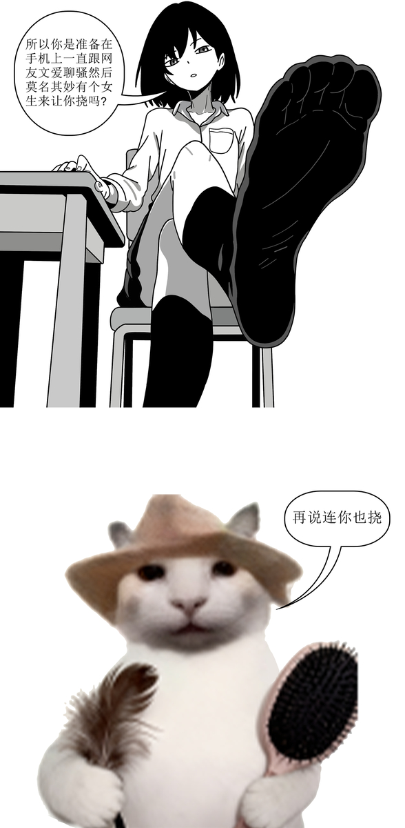 This is a pixiv picture whose title is 魔改梗图.