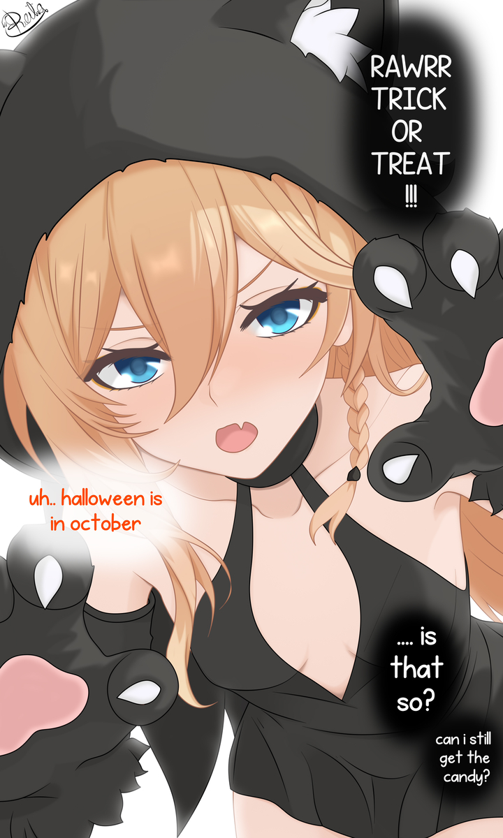 This is a pixiv picture whose title is Halloween Dudu.