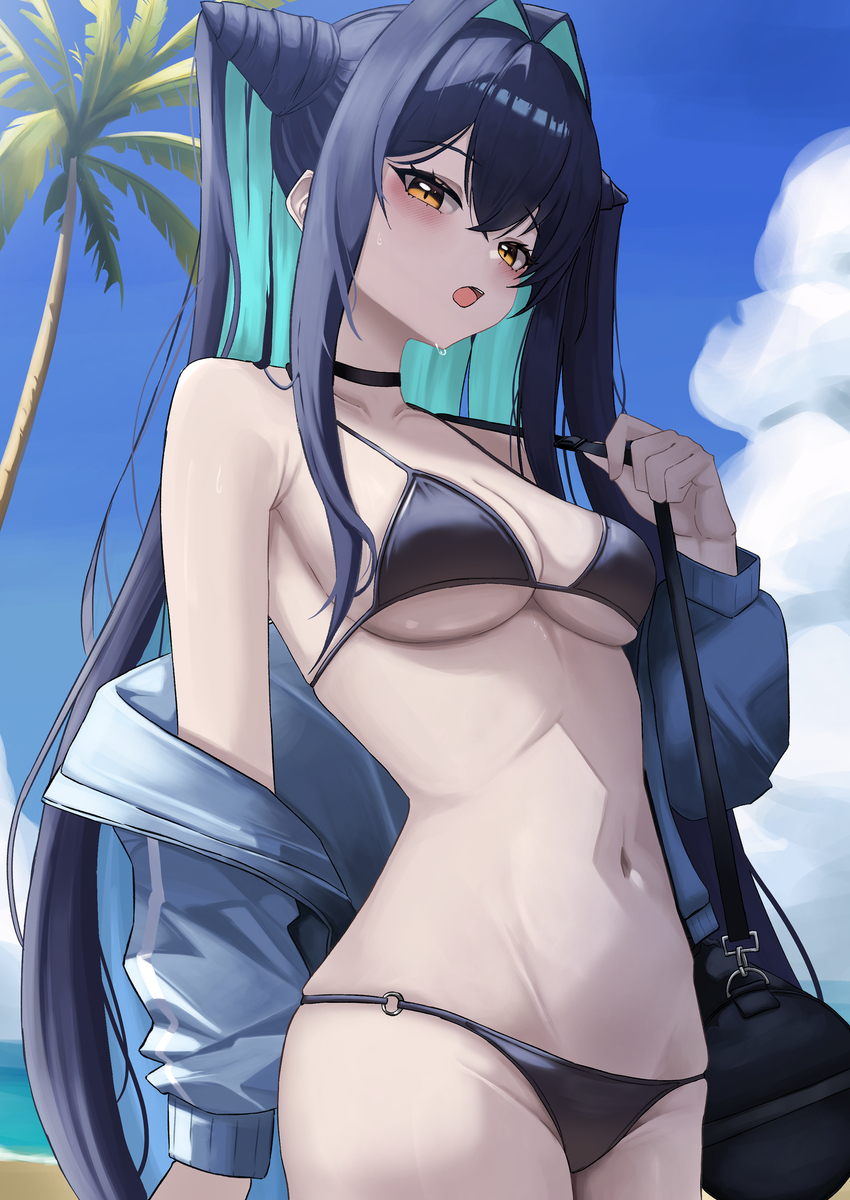 This is a pixiv picture whose title is NIKKE Little Mermaid (Swimsuit).
