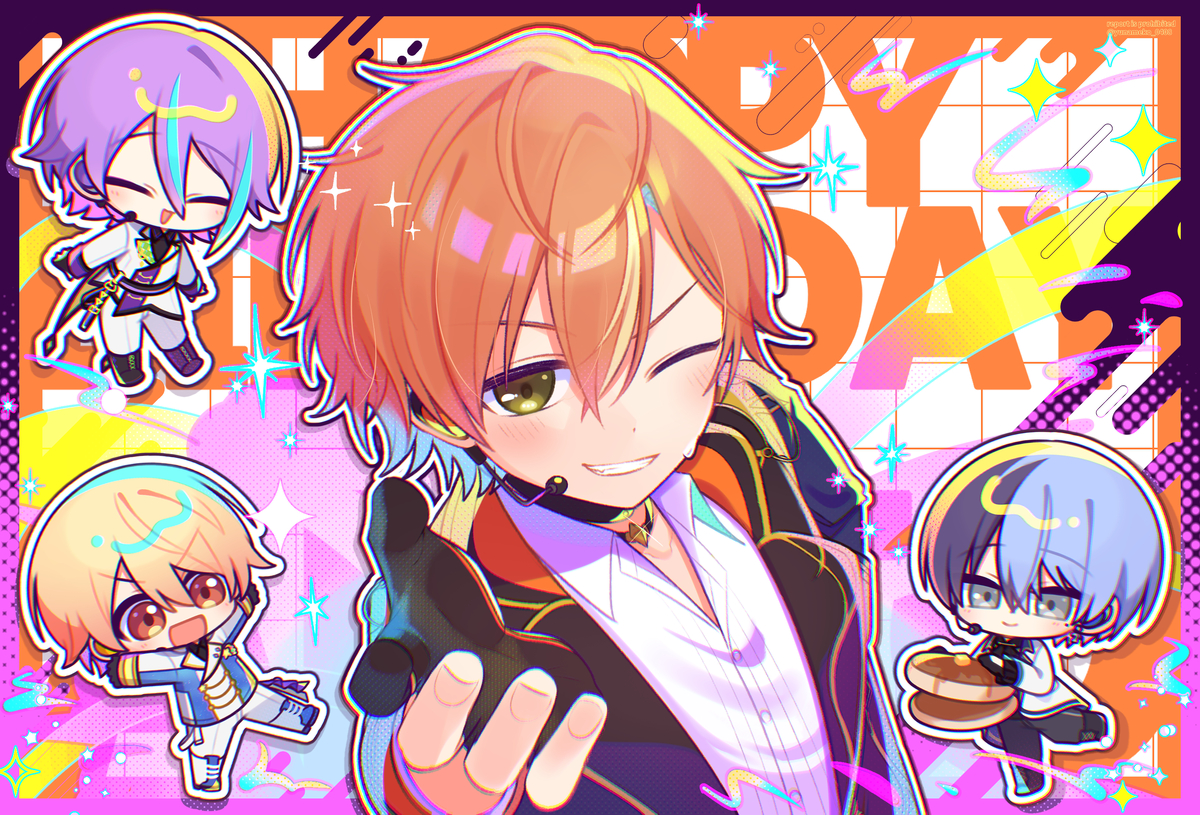 This is a pixiv picture whose title is 🧡🥞Happy birthday📸🧡.