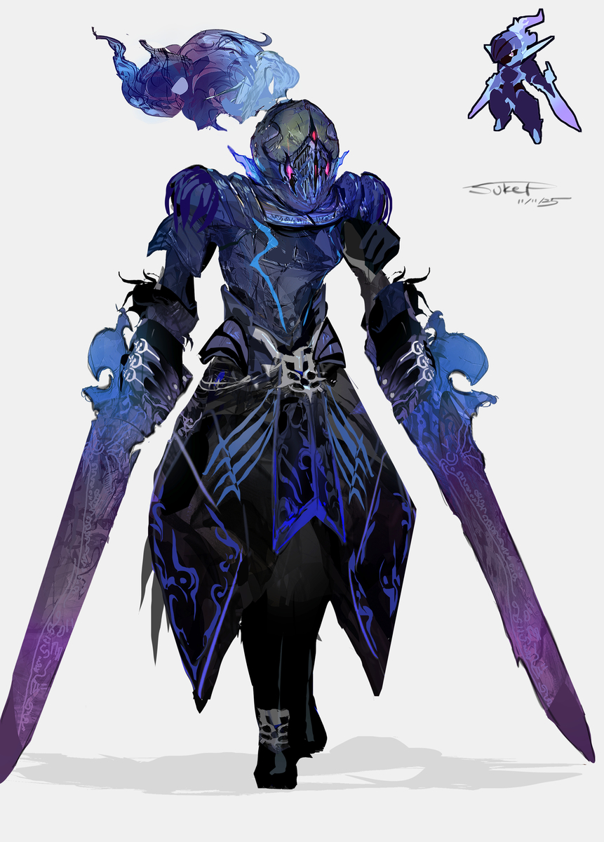 This is a pixiv picture whose title is ソウブレイズモチーフの騎士.