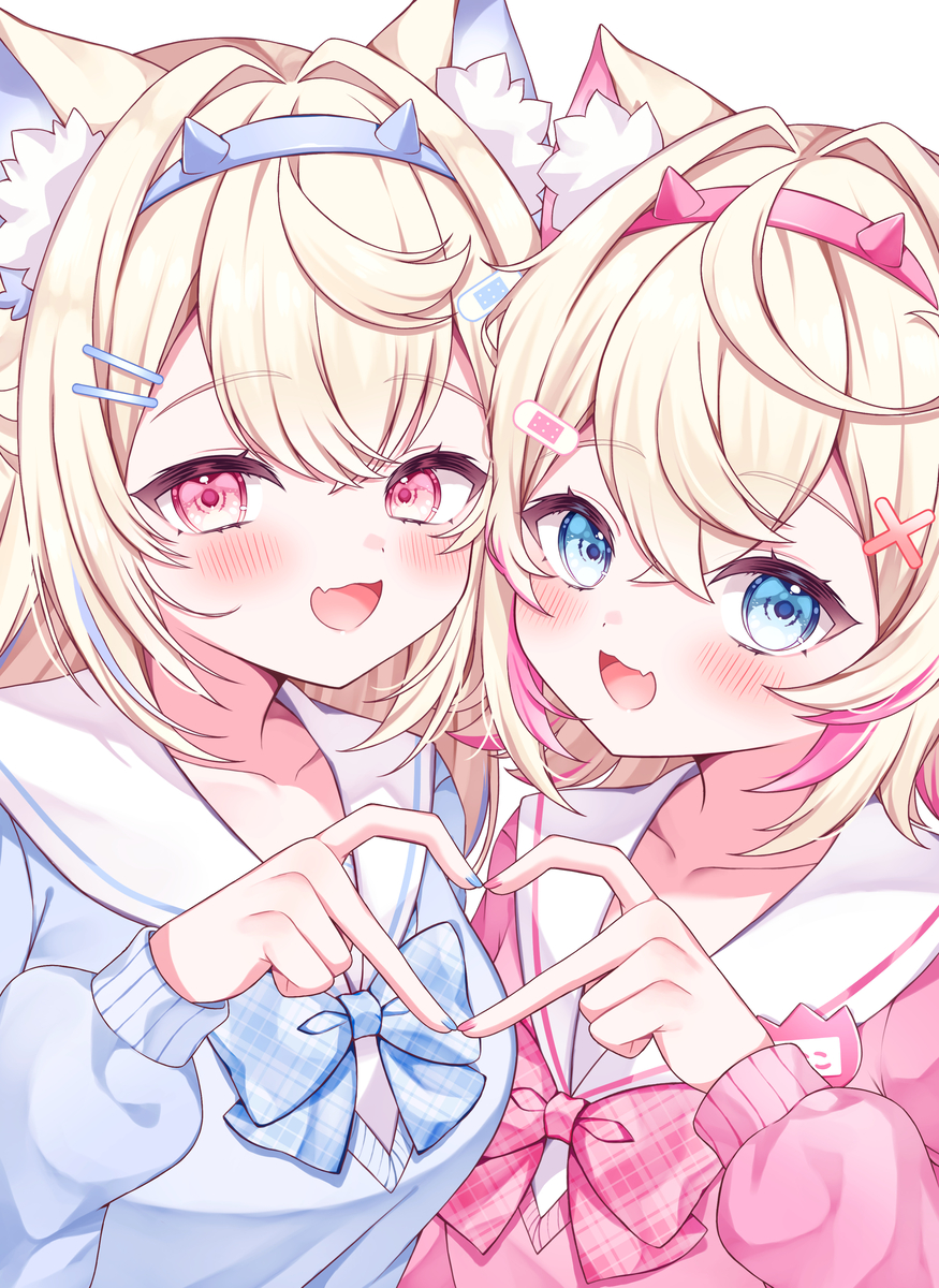 This is a pixiv picture whose title is BAU BAU 🩵🩷.