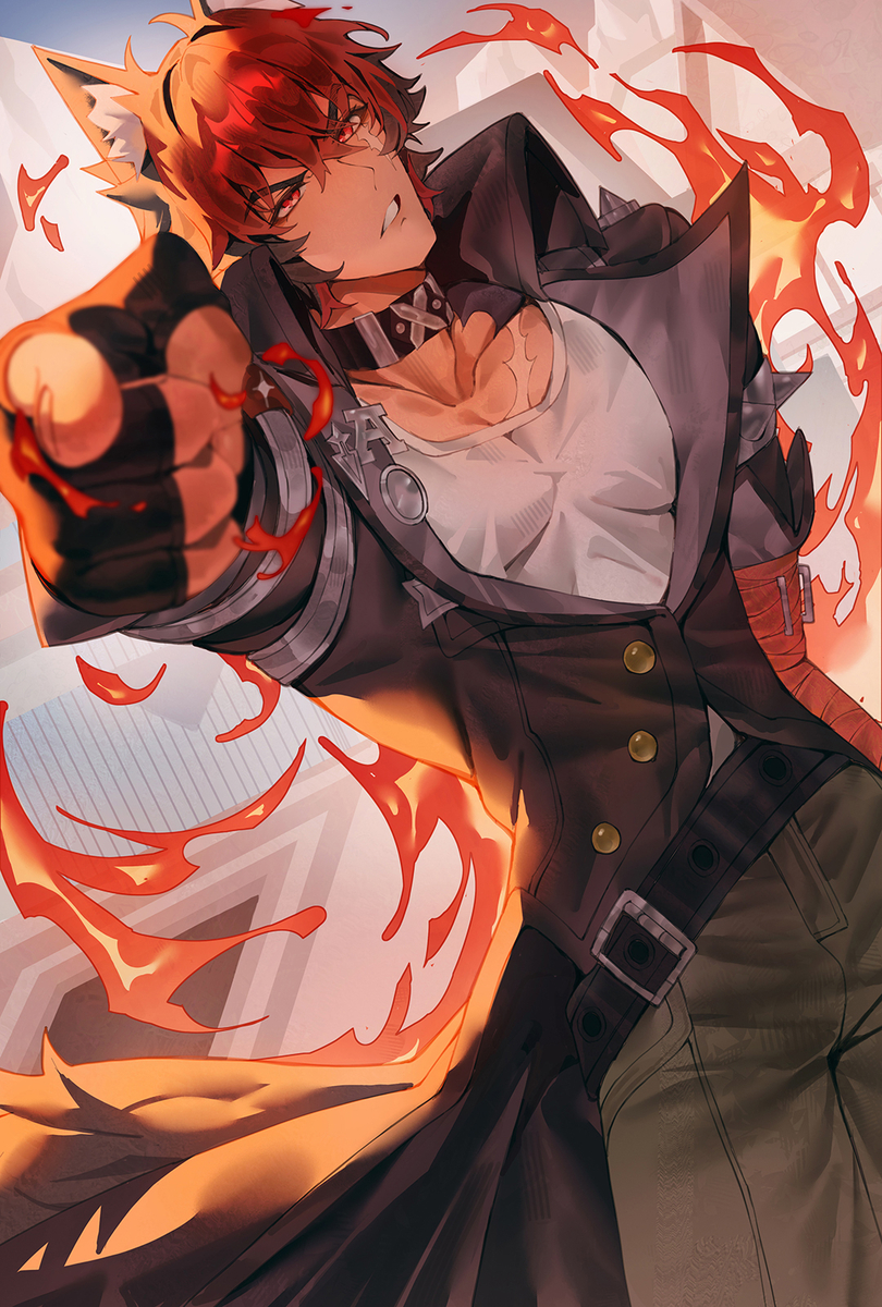 This is a pixiv picture whose title is 狛野真斗.