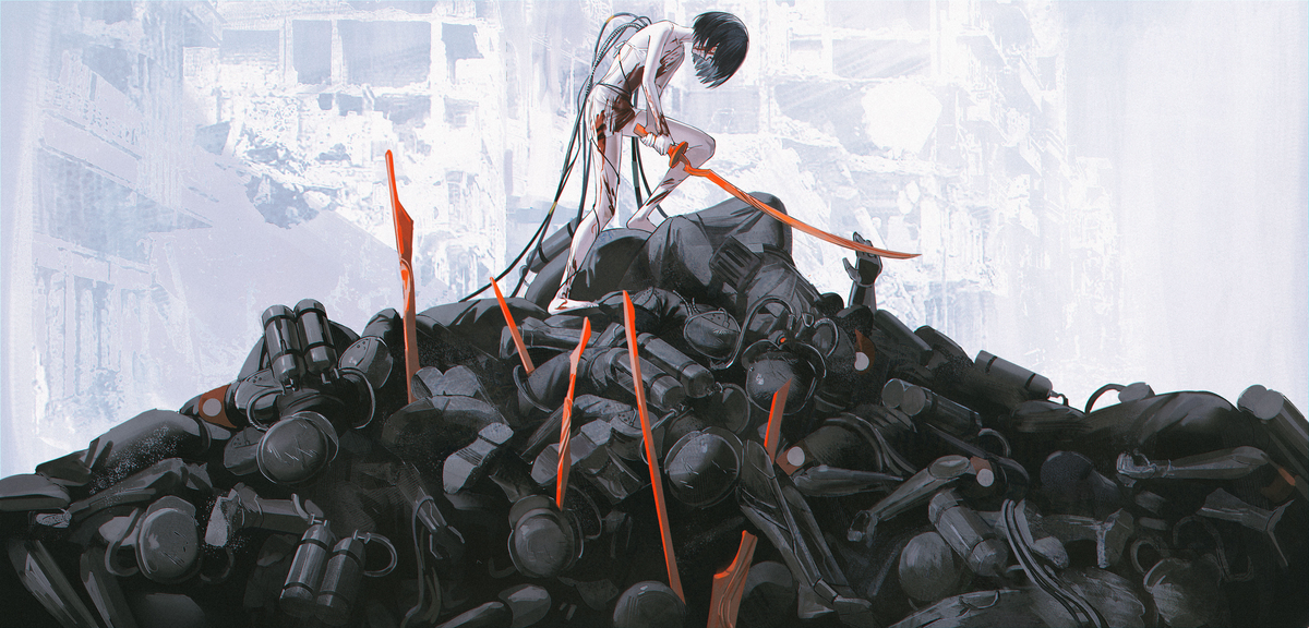 This is a pixiv picture whose title is 業苦.