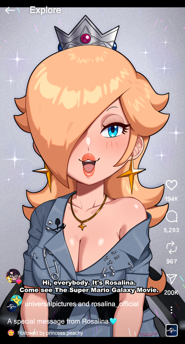 This is a pixiv picture whose title is A Special Message from Rosalina.