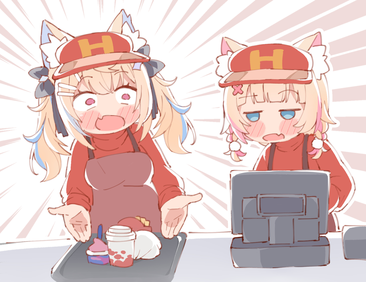 This is a pixiv picture whose title is 🍔🍟.