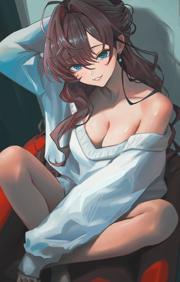 This is a pixiv picture whose title is ピアスを見てー.