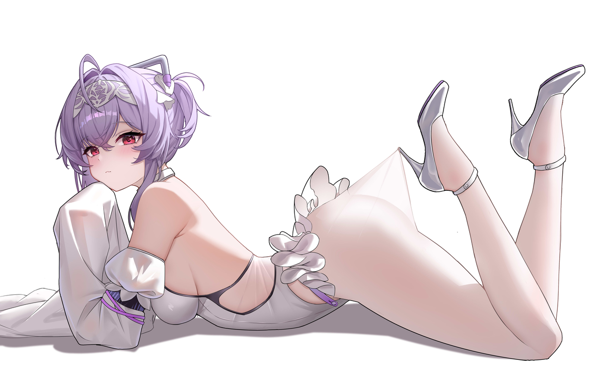 This is a pixiv picture whose title is 水母高跟勾丝袜.