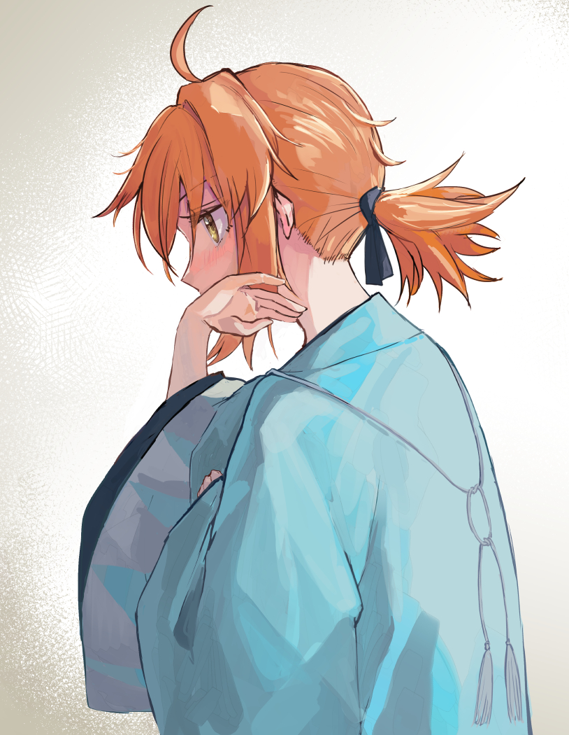 This is a pixiv picture whose title is 本物の前で新選組コスはちょっと恥ずかしいやつ.