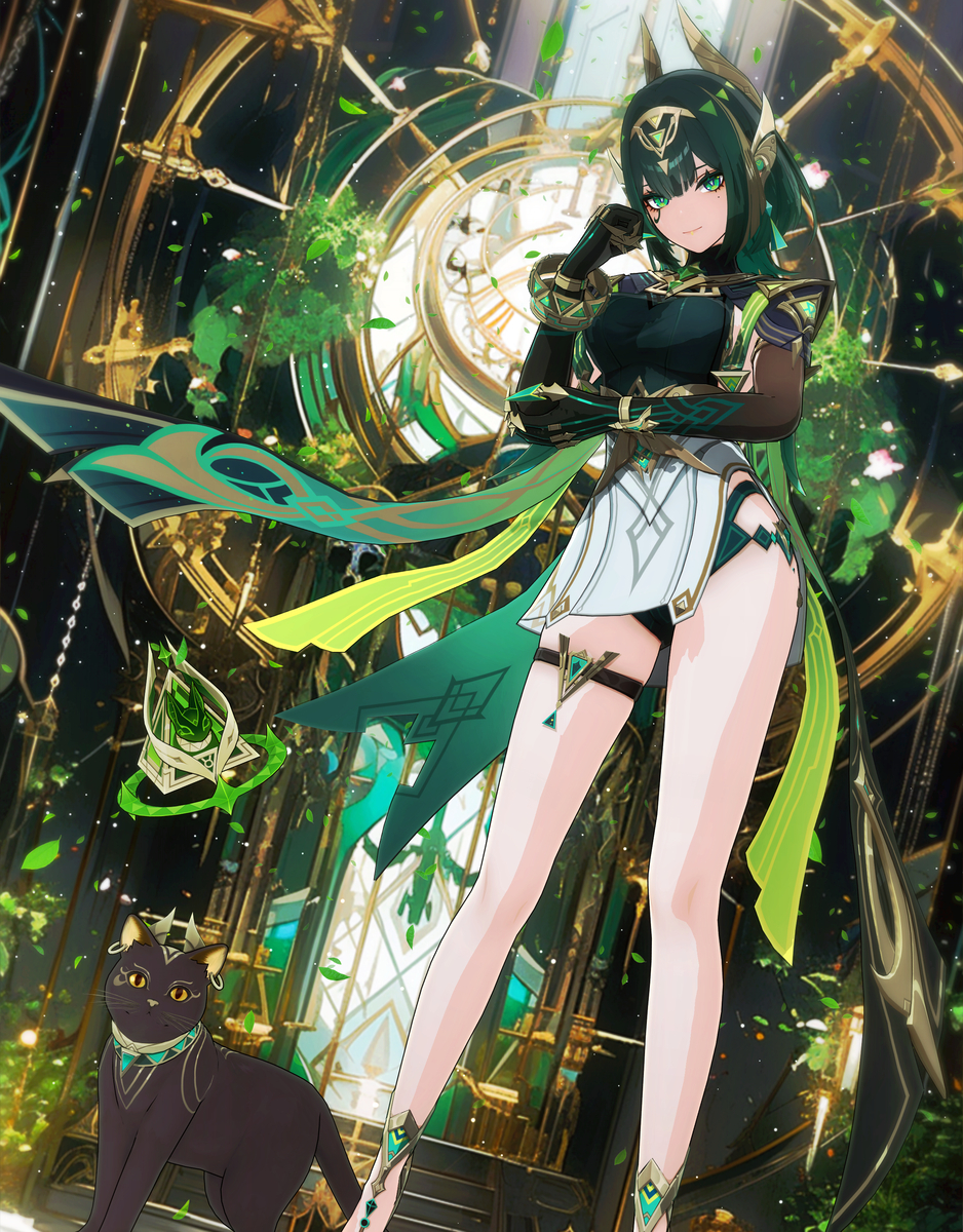 This is a pixiv picture whose title is 【原神MMD】ネフェルさん.