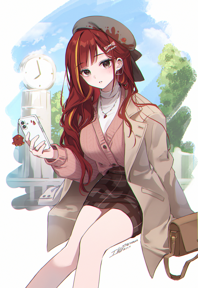 This is a pixiv picture whose title is StelLive_朱音リゼ(秋).