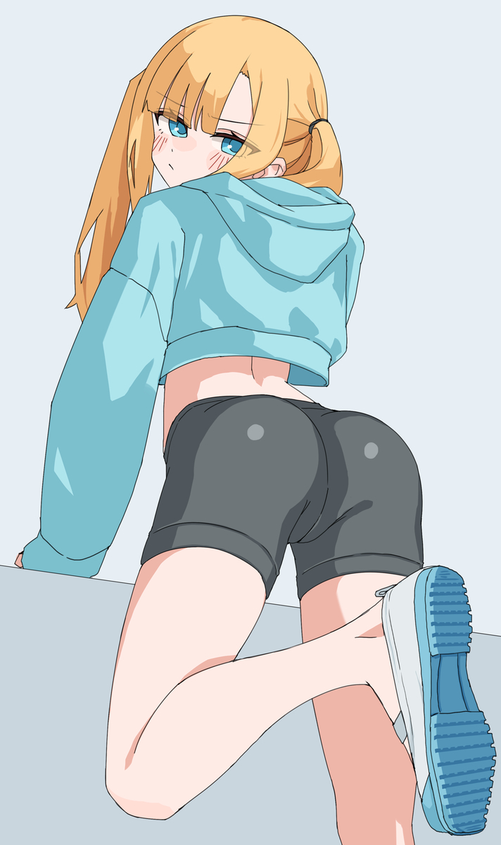 This is a pixiv picture whose title is 金髪スパッツちゃん.