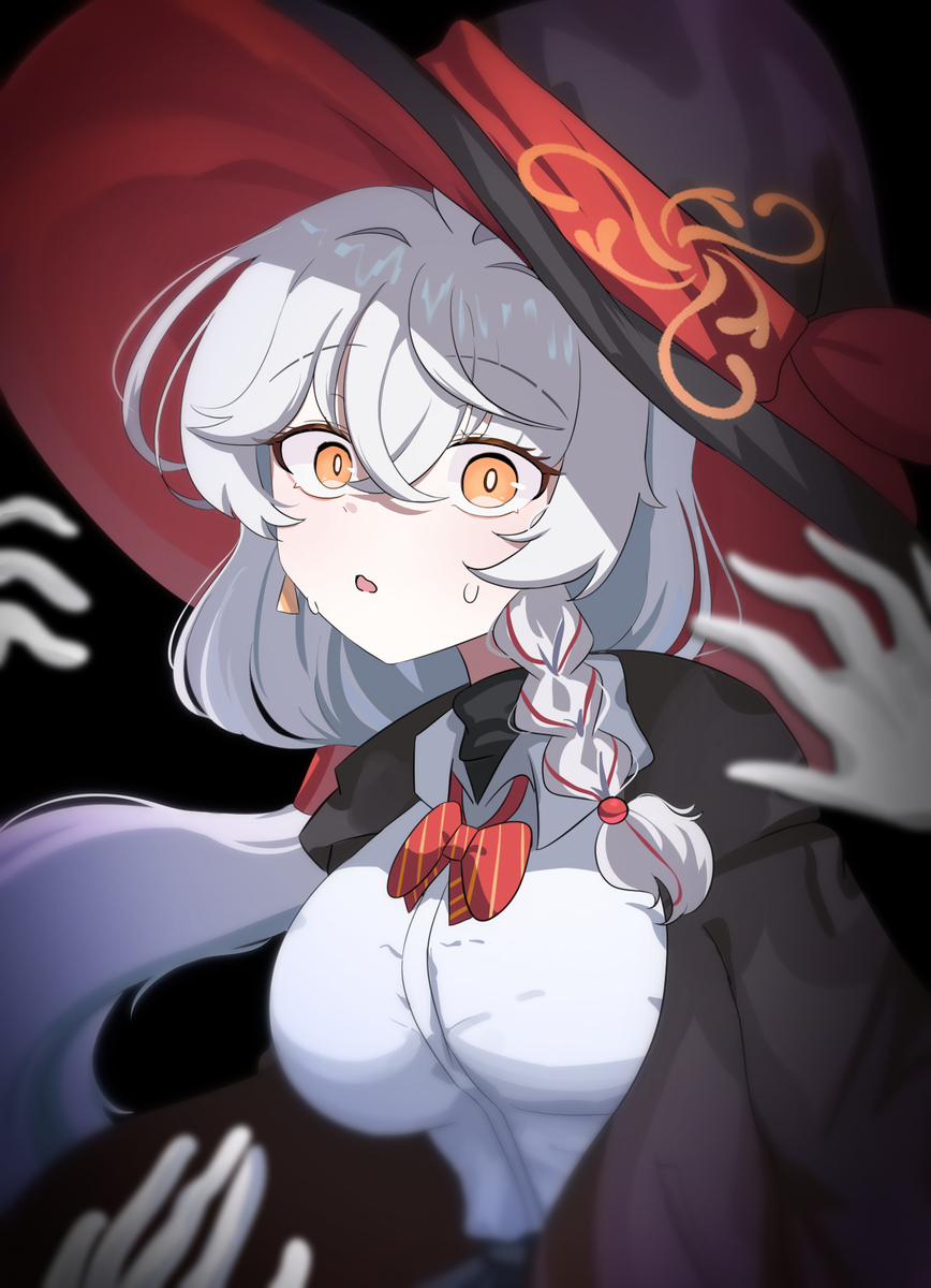 This is a pixiv picture whose title is 에리의 모자 벗기기.