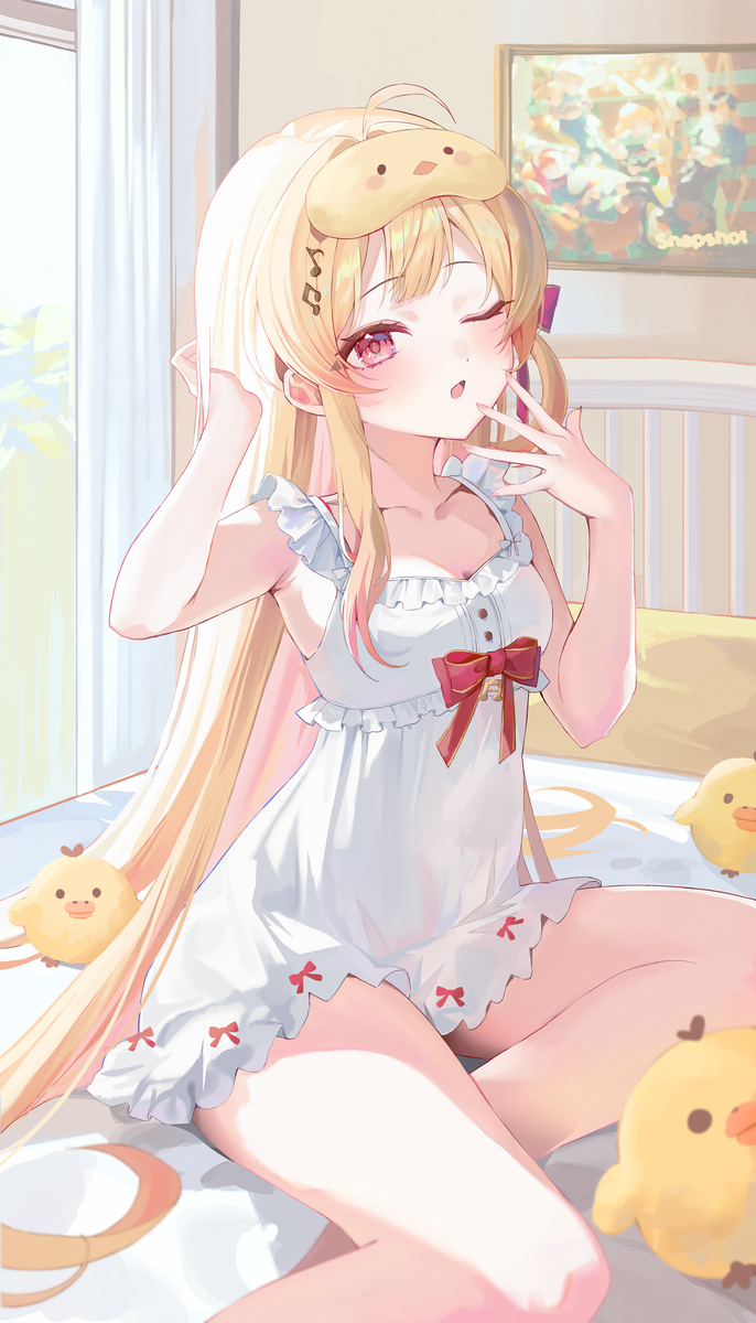 This is a pixiv picture whose title is 奏ちゃんおはよう🐣🥱.