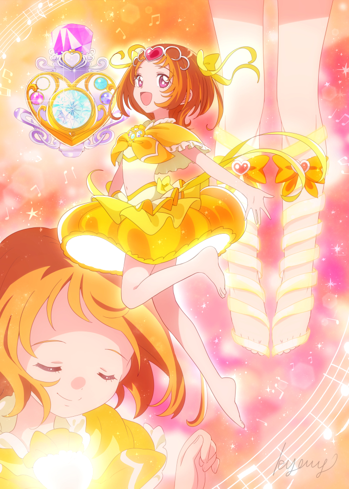 This is a pixiv picture whose title is ミューズに変身途中のアコちゃん.