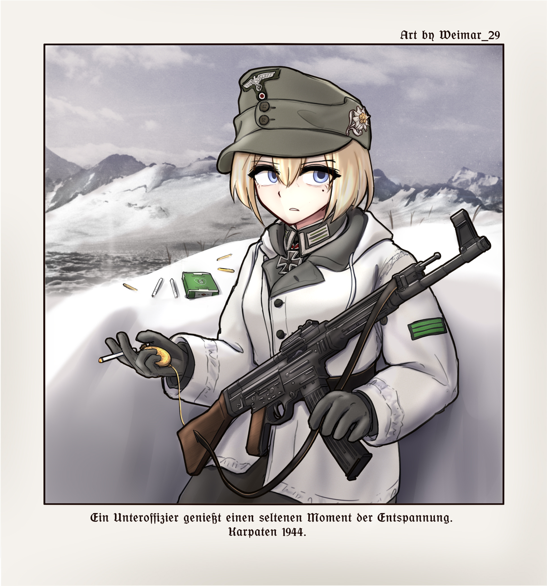 This is a pixiv picture whose title is Gebirgsjäger 1944.