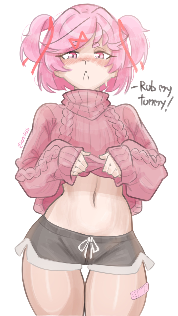 This is a pixiv picture whose title is Natsuki tummy.