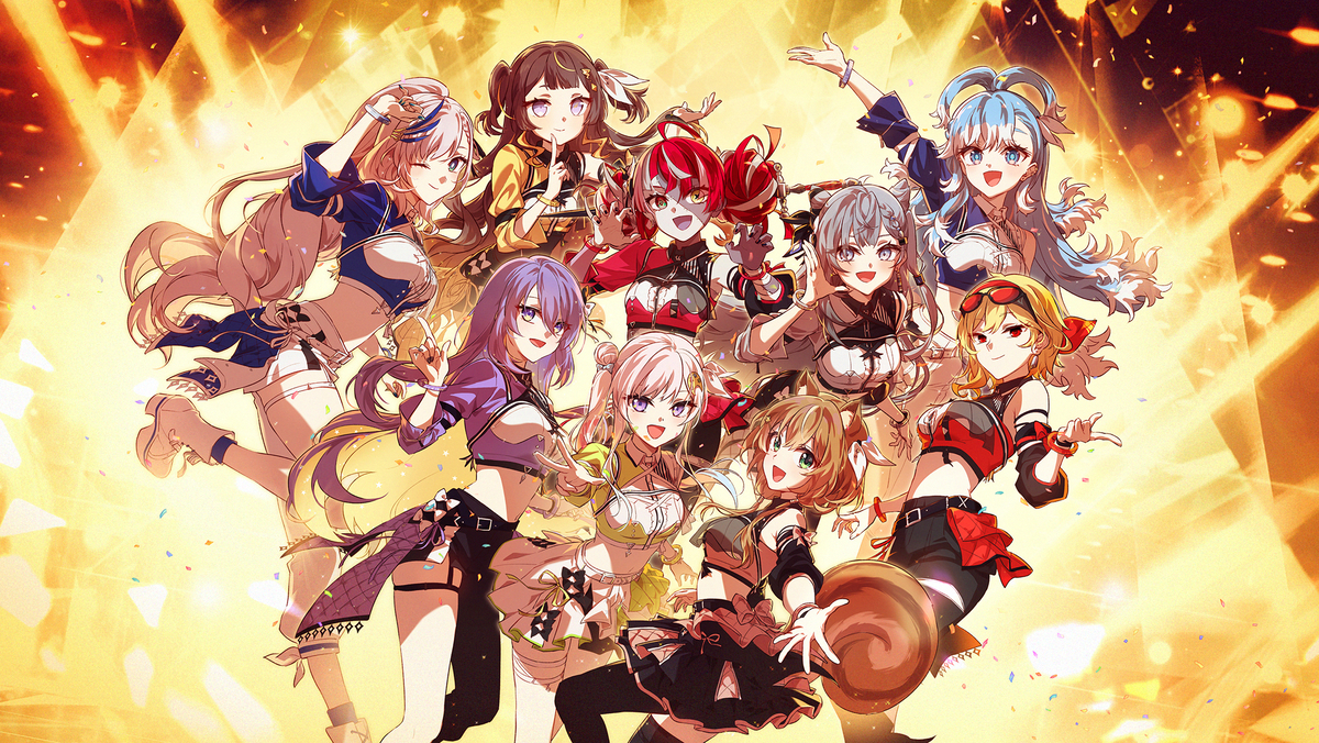 This is a pixiv picture whose title is holoID 5th Anniversary.