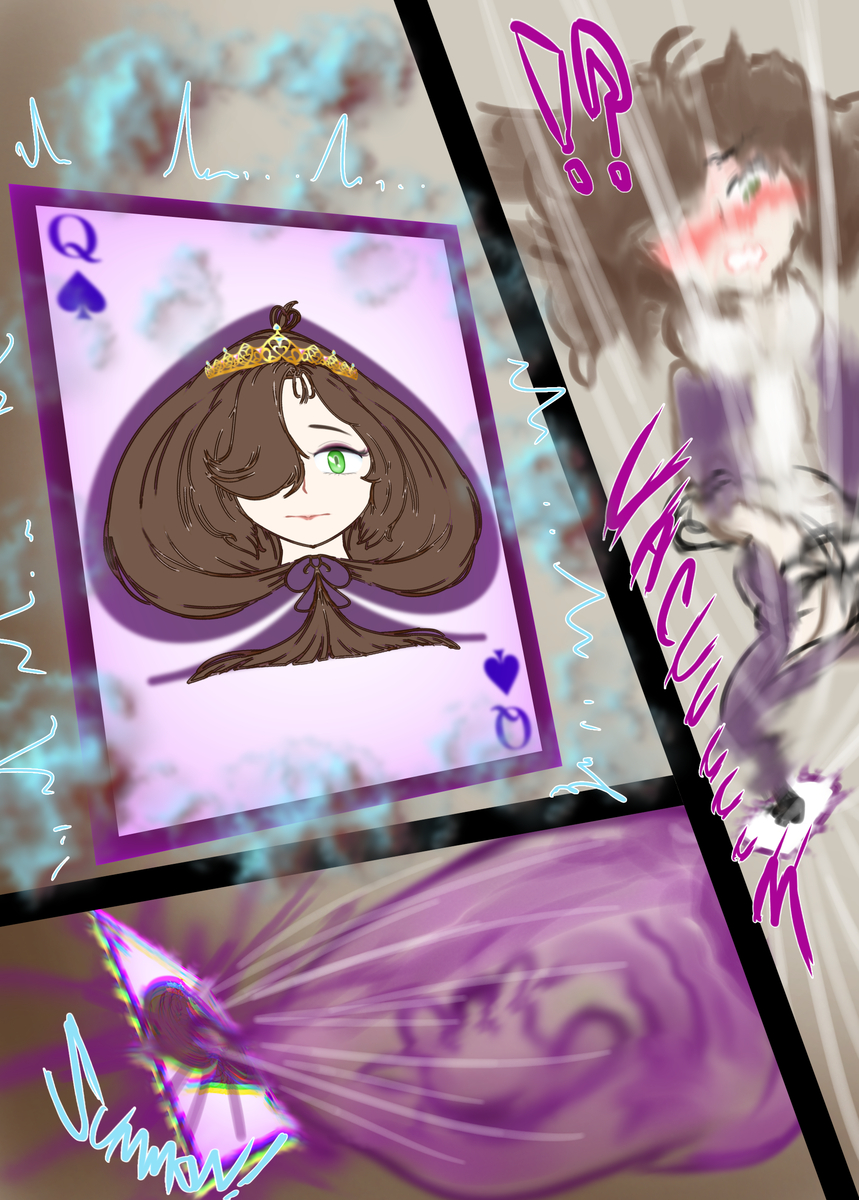 This is a pixiv picture whose title is fat♤queen (Skeb).