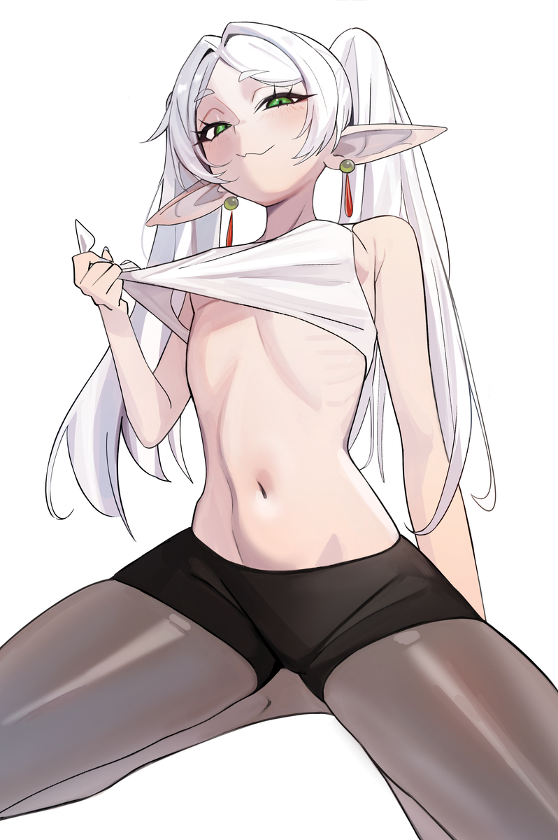 This is a pixiv picture whose title is Low angle frieren meme.