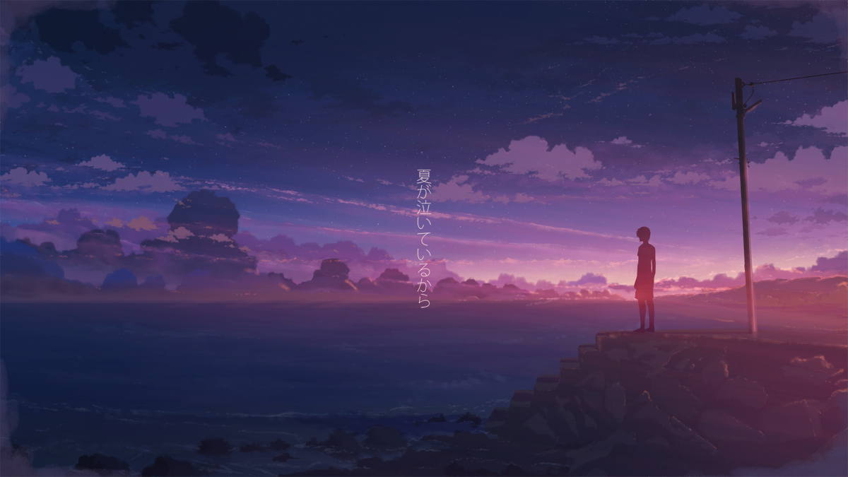 This is a pixiv picture whose title is 夏が泣いているから.