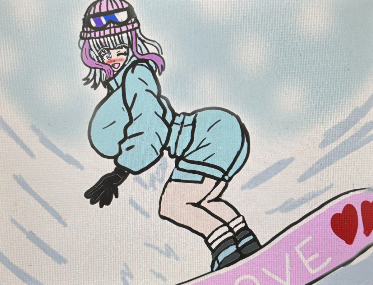 This is a pixiv picture whose title is スノーボーダーアイドル・トモちん🏂💕.