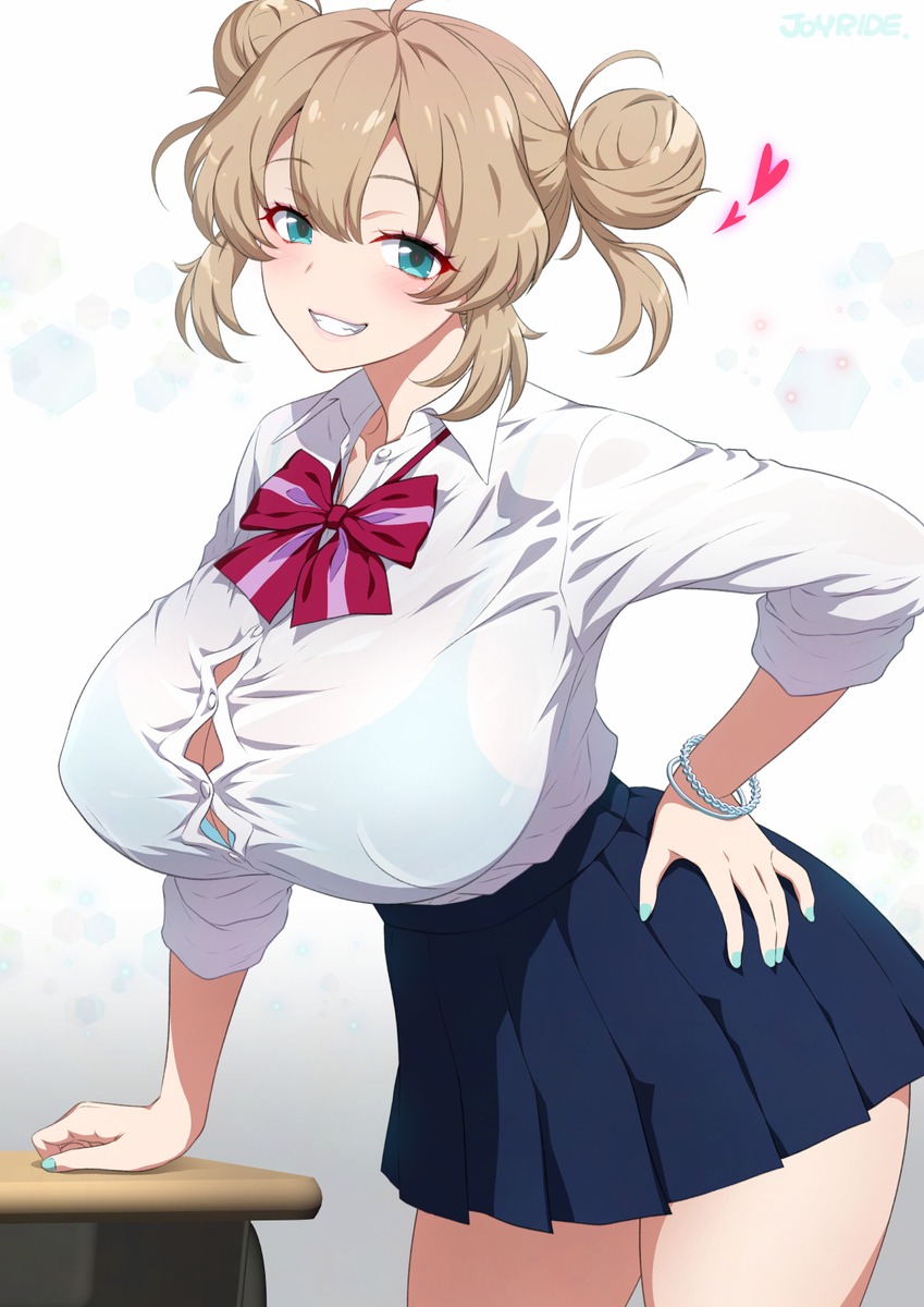 This is a pixiv picture whose title is クラスメイトのギャルがパツパツすぎる♥.