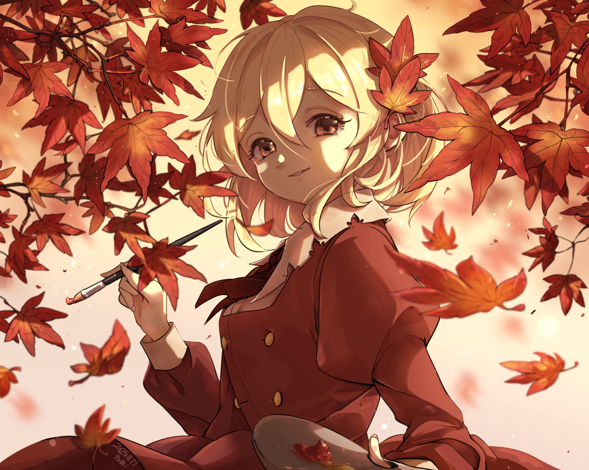 This is a pixiv picture whose title is 🍁　🍁.