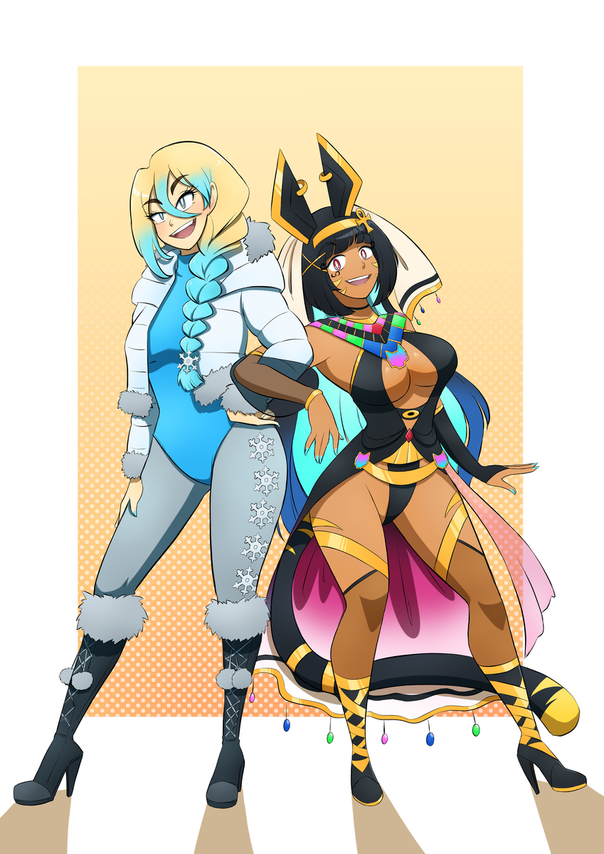 This is a pixiv picture whose title is Total Bimbo Pair Makeover.