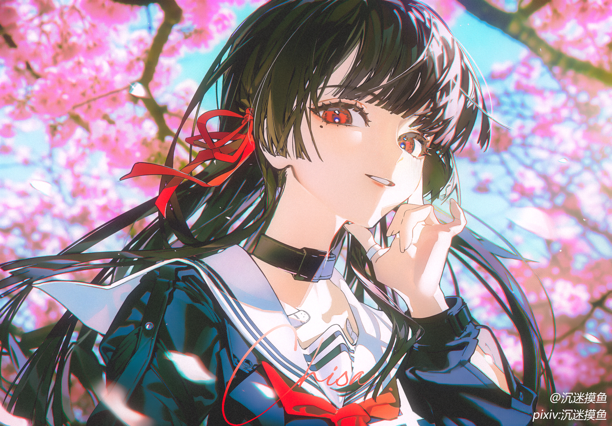 This is a pixiv picture whose title is 与你相遇之日（千咲 鸣潮同人）.