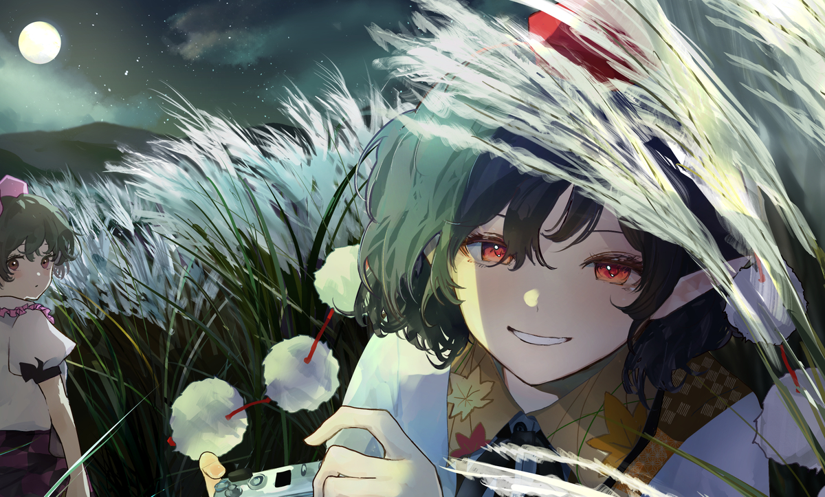 This is a pixiv picture whose title is 2026年「文々。新聞友の会カレンダー」9月イラスト.