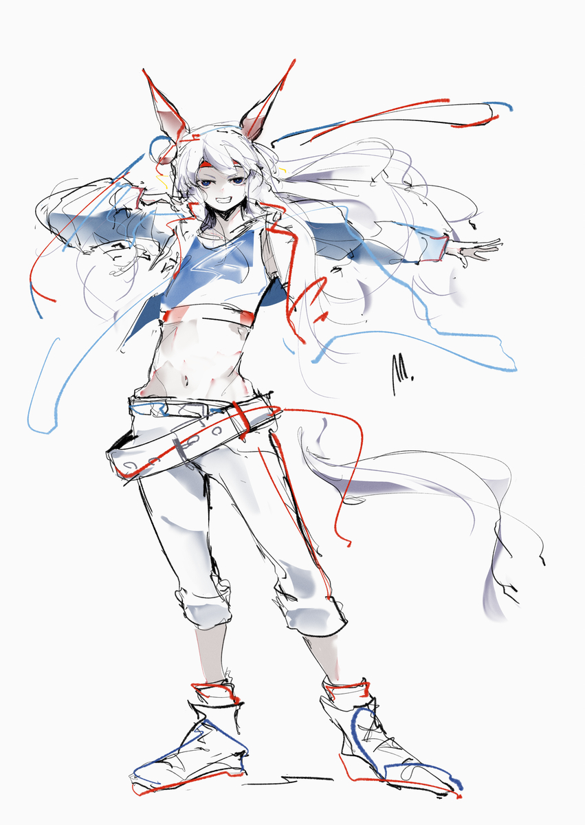 This is a pixiv picture whose title is アイツには負けられへん.